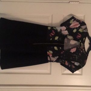 Black floral dress